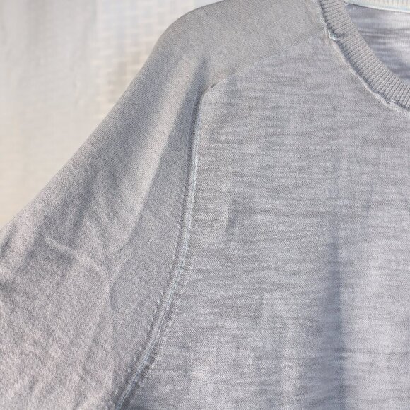 Tommy Bahama Reversible Size XL grey marled long sleeve lightweight sweater - Picture 10 of 14